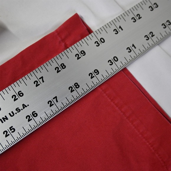 Banana‎ Republic 33 x 32 Red Emerson Straight Fit Mens Chino Pants - Picture 4 of 9